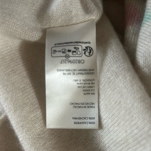 100% cashmere We The Free Cream Muscle Tee with Pink and Green Floral - Picture 4 of 5